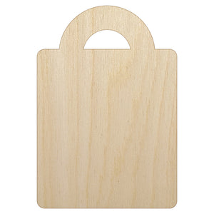 Grocery Tote Bag Purse Solid Unfinished Wood Shape Piece Cutout for DIY Craft Projects