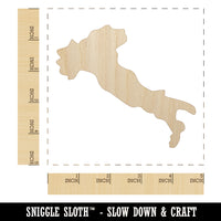 Italy Country Solid Unfinished Wood Shape Piece Cutout for DIY Craft Projects