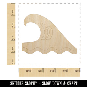 Ocean Surf Wave Beach Unfinished Wood Shape Piece Cutout for DIY Craft Projects