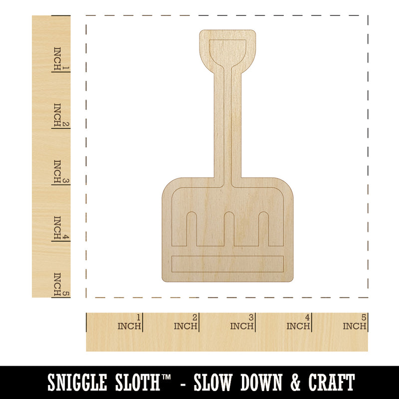 Snow Shovel Unfinished Wood Shape Piece Cutout for DIY Craft Projects