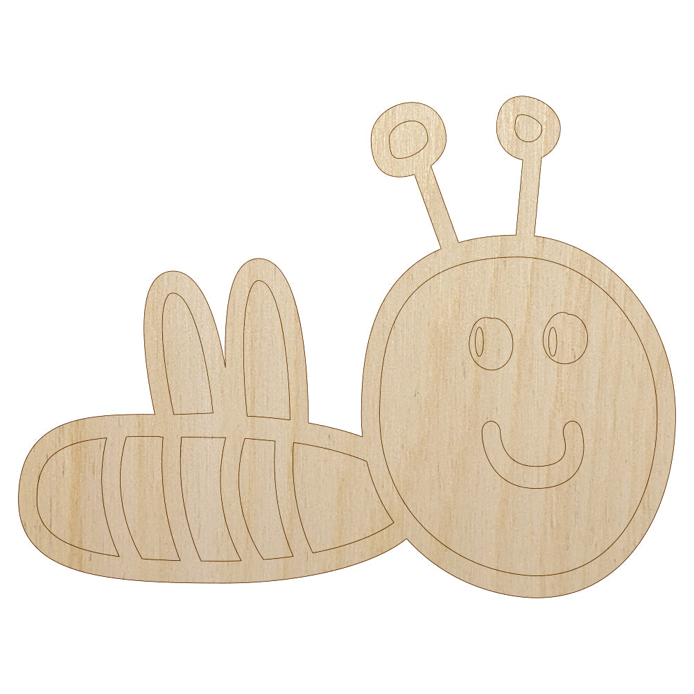 Sweet Bee Doodle Unfinished Wood Shape Piece Cutout for DIY Craft Projects