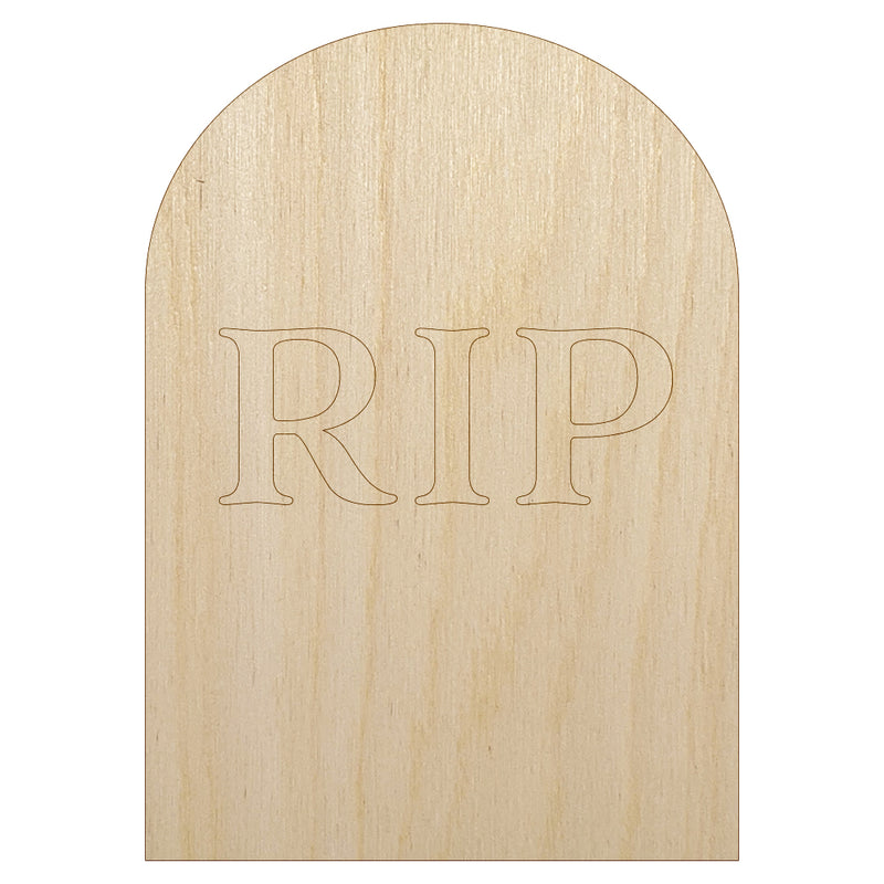 Tombstone RIP Halloween Unfinished Wood Shape Piece Cutout for DIY Craft Projects