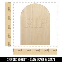 Tombstone RIP Halloween Unfinished Wood Shape Piece Cutout for DIY Craft Projects