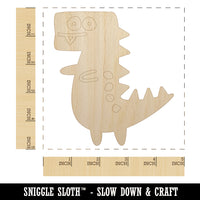 Tyrannosaurus Rex Dinosaur Doodle Unfinished Wood Shape Piece Cutout for DIY Craft Projects