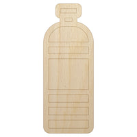 Water Bottle Icon Unfinished Wood Shape Piece Cutout for DIY Craft Projects