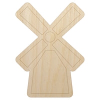 Windmill Netherlands Holland Unfinished Wood Shape Piece Cutout for DIY Craft Projects