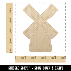 Windmill Netherlands Holland Unfinished Wood Shape Piece Cutout for DIY Craft Projects