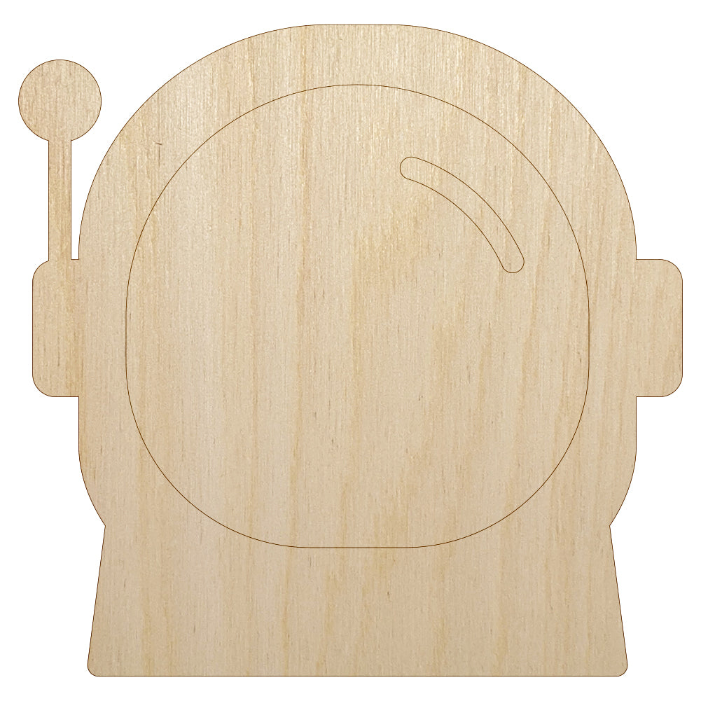 Astronaut Helmet Icon Unfinished Wood Shape Piece Cutout for DIY Craft Projects