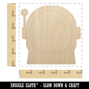 Astronaut Helmet Icon Unfinished Wood Shape Piece Cutout for DIY Craft Projects