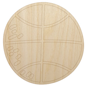 Basketball Doodle Unfinished Wood Shape Piece Cutout for DIY Craft Projects