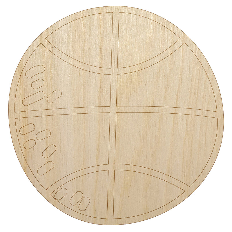Basketball Doodle Unfinished Wood Shape Piece Cutout for DIY Craft Projects