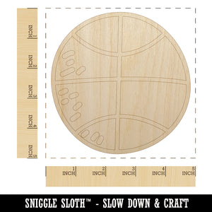 Basketball Doodle Unfinished Wood Shape Piece Cutout for DIY Craft Projects