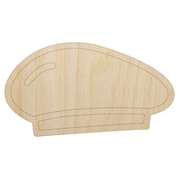 Beret Hat Doodle Unfinished Wood Shape Piece Cutout for DIY Craft Projects