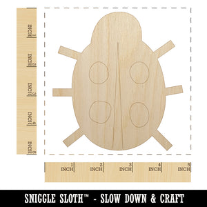 Cute Ladybug Unfinished Wood Shape Piece Cutout for DIY Craft Projects