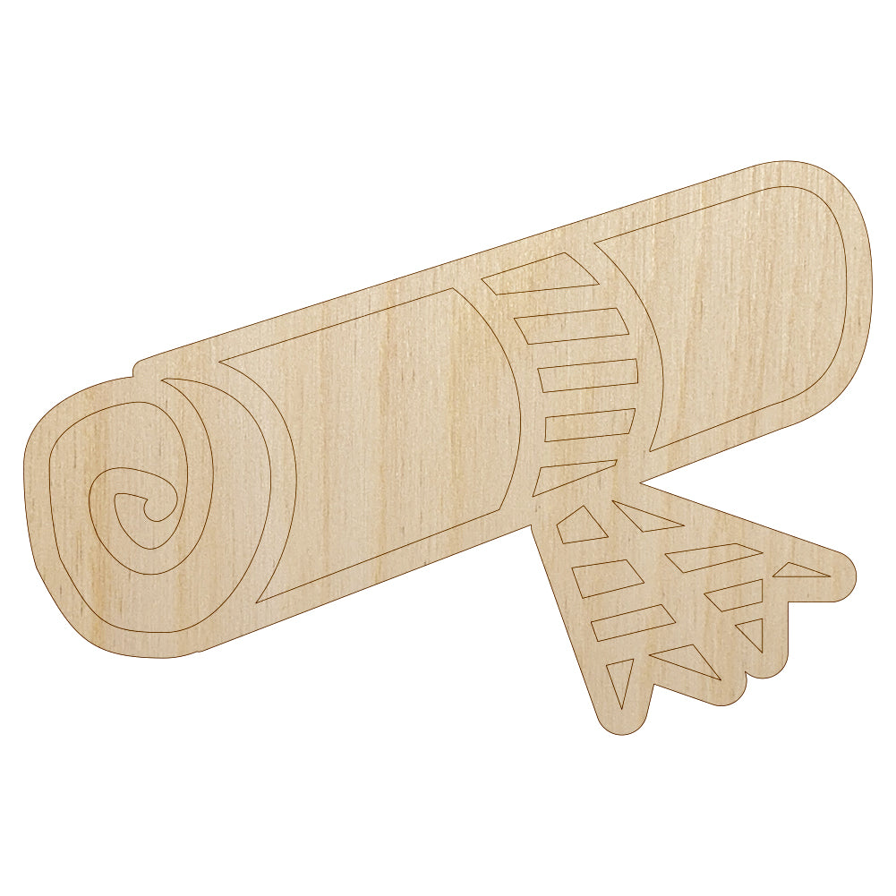 Diploma Graduation Doodle Unfinished Wood Shape Piece Cutout for DIY Craft Projects