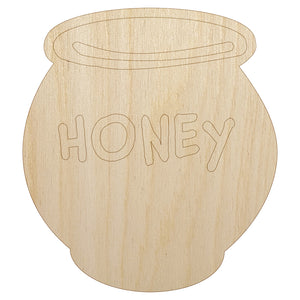 Honey Pot Doodle Bee Unfinished Wood Shape Piece Cutout for DIY Craft Projects