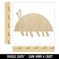 Ladybug On the Move Doodle Unfinished Wood Shape Piece Cutout for DIY Craft Projects