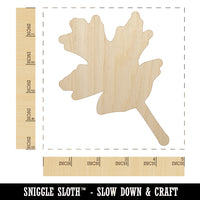 Oak Leaf Solid Unfinished Wood Shape Piece Cutout for DIY Craft Projects