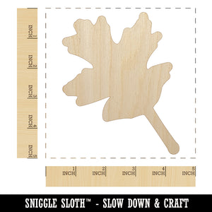 Oak Leaf Solid Unfinished Wood Shape Piece Cutout for DIY Craft Projects