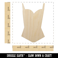 One Piece Swimming Bathing Suit Unfinished Wood Shape Piece Cutout for DIY Craft Projects