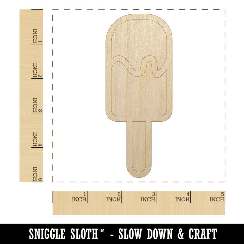 Popsicle Ice Cream on Stick Summer Unfinished Wood Shape Piece Cutout for DIY Craft Projects