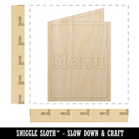 Restaurant Takeout Menu Food Unfinished Wood Shape Piece Cutout for DIY Craft Projects