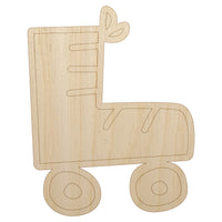 Roller Skate Unfinished Wood Shape Piece Cutout for DIY Craft Projects
