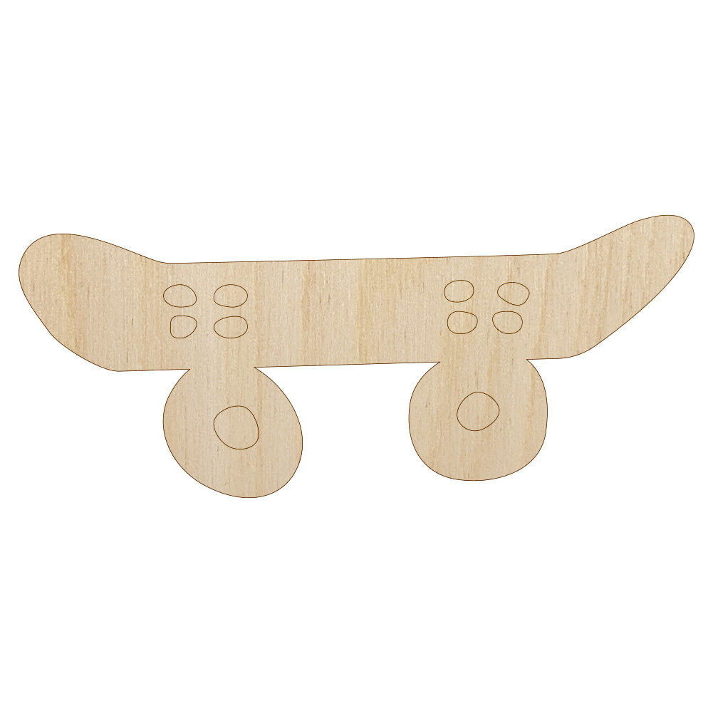 Skate Board Boarding Doodle Unfinished Wood Shape Piece Cutout for DIY Craft Projects