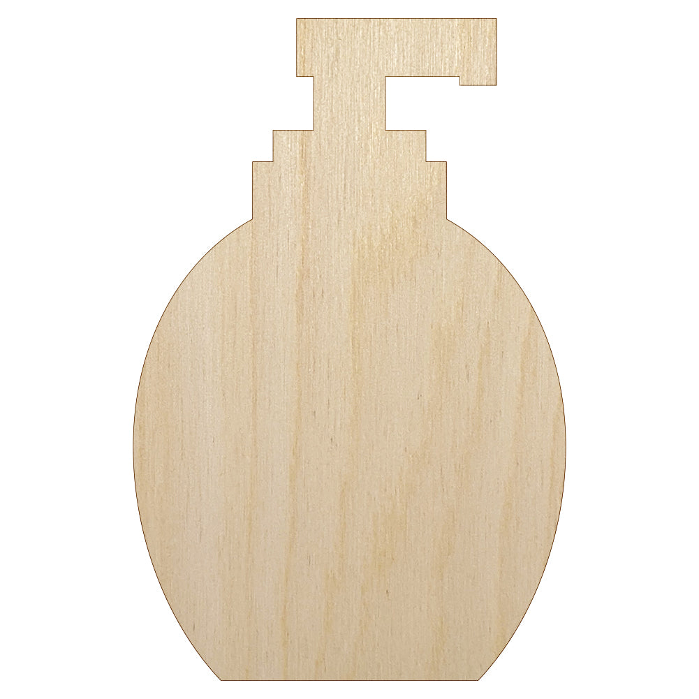 Soap Dispenser Clean Wash Icon Solid Unfinished Wood Shape Piece Cutout for DIY Craft Projects