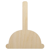 Toilet Plunger Plumbing Icon Solid Unfinished Wood Shape Piece Cutout for DIY Craft Projects