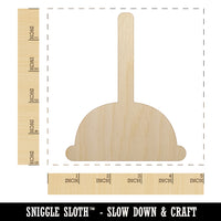 Toilet Plunger Plumbing Icon Solid Unfinished Wood Shape Piece Cutout for DIY Craft Projects