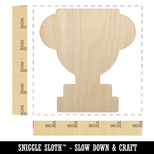 Trophy Award Solid Unfinished Wood Shape Piece Cutout for DIY Craft Projects