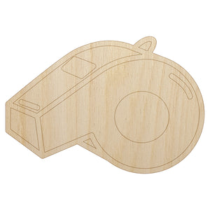 Whistle Coach Sports Unfinished Wood Shape Piece Cutout for DIY Craft Projects