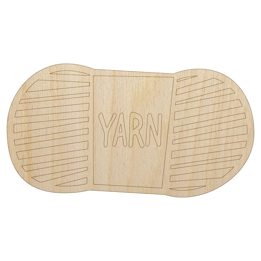 Yarn Knitting Crochet Skein Doodle Unfinished Wood Shape Piece Cutout for DIY Craft Projects