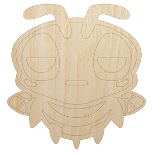 Cute Bee Unamused Unfinished Wood Shape Piece Cutout for DIY Craft Projects