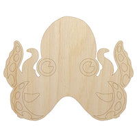 Cute Octopus Unfinished Wood Shape Piece Cutout for DIY Craft Projects