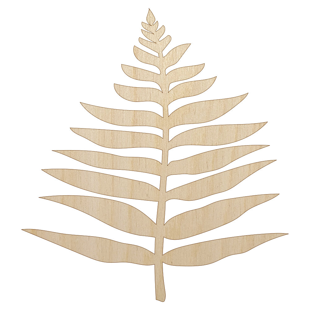 Fern Leaf Unfinished Wood Shape Piece Cutout for DIY Craft Projects