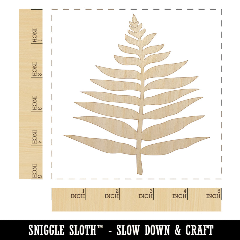 Fern Leaf Unfinished Wood Shape Piece Cutout for DIY Craft Projects