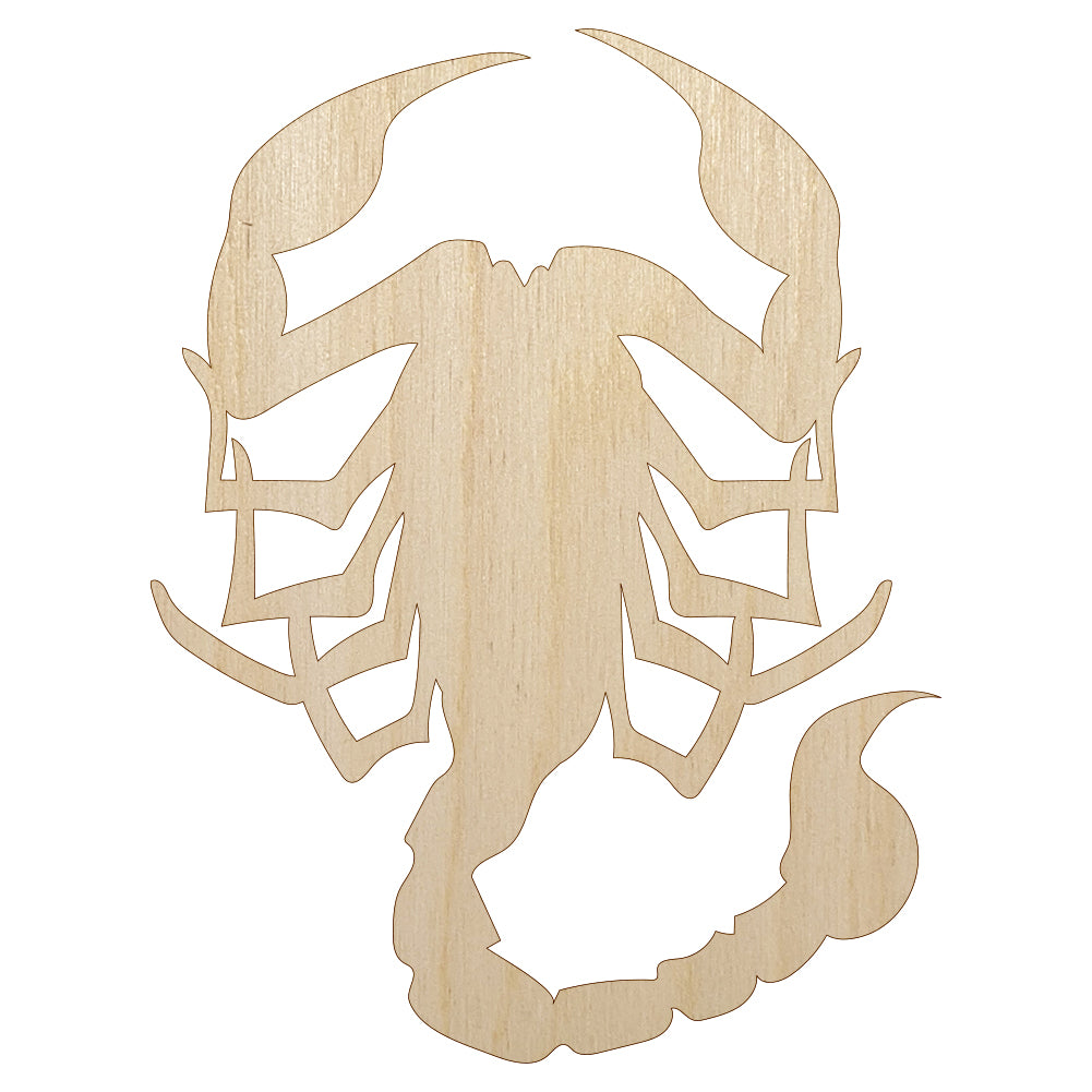 Scorpion Silhouette Unfinished Wood Shape Piece Cutout for DIY Craft Projects