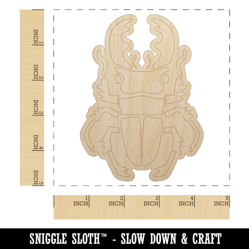 Stag Beetle Unfinished Wood Shape Piece Cutout for DIY Craft Projects