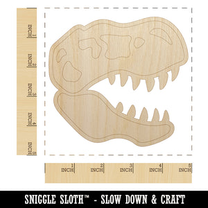 Tyrannosaurus Rex Skull Fossil Unfinished Wood Shape Piece Cutout for DIY Craft Projects
