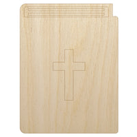 Bible Christian Cross Icon Unfinished Wood Shape Piece Cutout for DIY Craft Projects