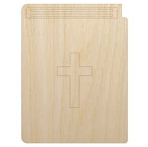 Bible Christian Cross Icon Unfinished Wood Shape Piece Cutout for DIY Craft Projects