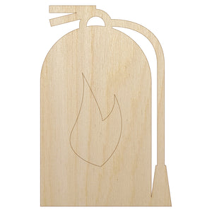 Fire Extinguisher Fireman Firefighter Unfinished Wood Shape Piece Cutout for DIY Craft Projects