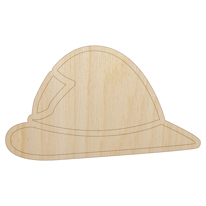 Fire Helmet Fireman Firefighter Profile Unfinished Wood Shape Piece Cutout for DIY Craft Projects