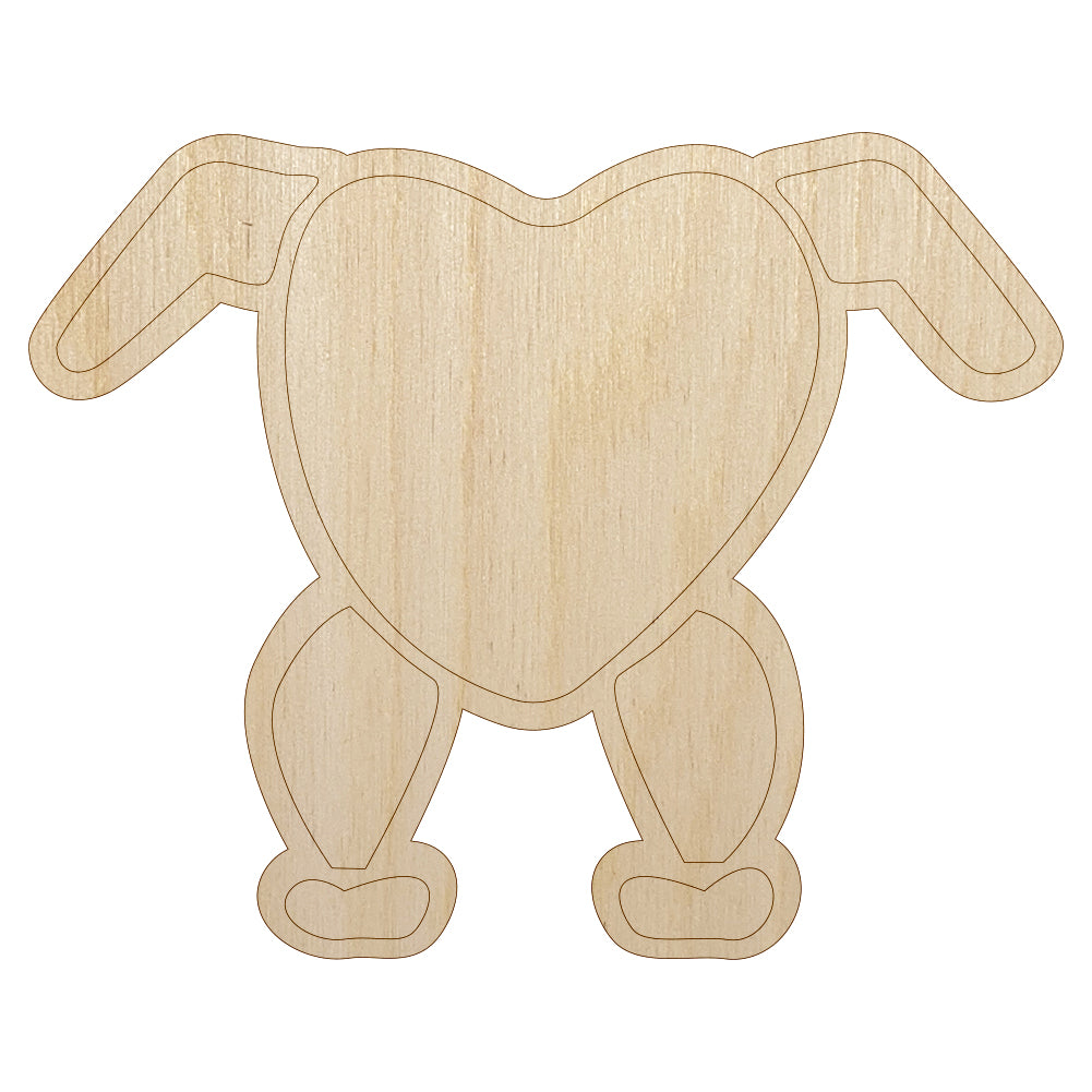 Headless Chicken Unfinished Wood Shape Piece Cutout for DIY Craft Projects