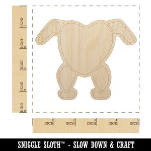 Headless Chicken Unfinished Wood Shape Piece Cutout for DIY Craft Projects
