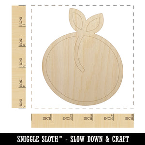 Peach Fruit Doodle Unfinished Wood Shape Piece Cutout for DIY Craft Projects