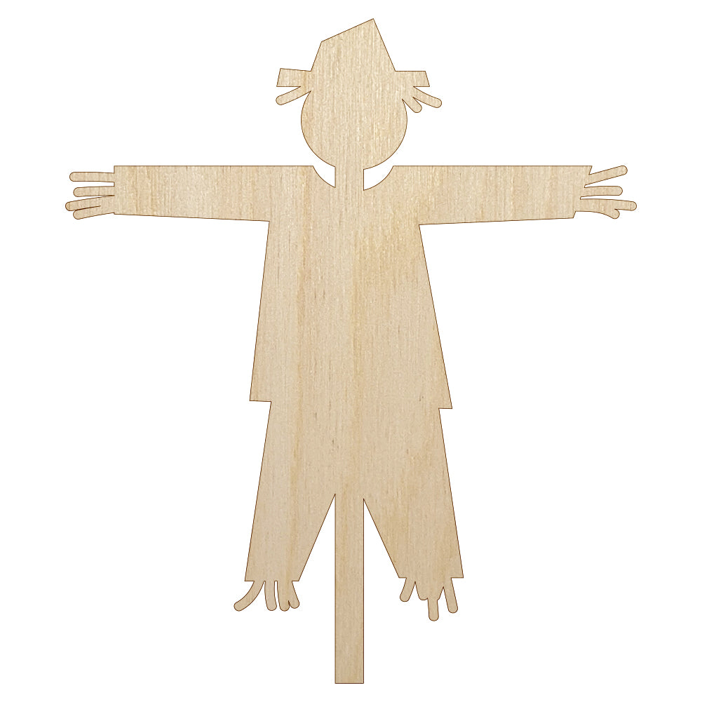 Scarecrow Solid Unfinished Wood Shape Piece Cutout for DIY Craft Projects