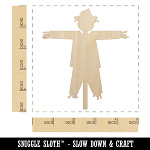 Scarecrow Solid Unfinished Wood Shape Piece Cutout for DIY Craft Projects